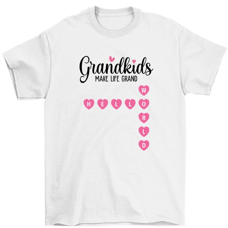 Favorite People Call Me Grandma Crossword Puzzle Art - Personalized Shirt - Mother's Day Gift For Grandma