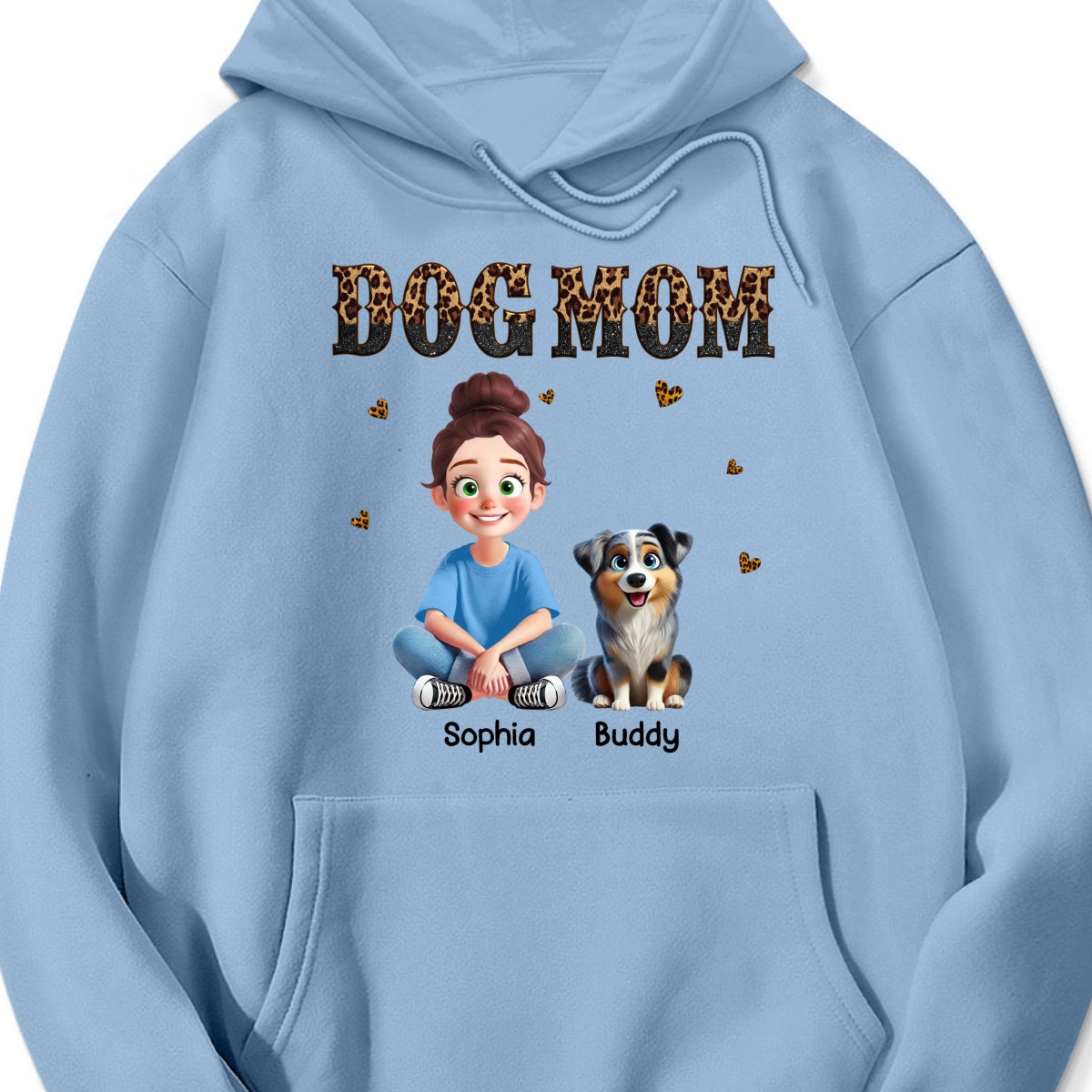 Leopard Dog Mom Animation Cartoon Personalized Shirt, Gift For Dog Lovers