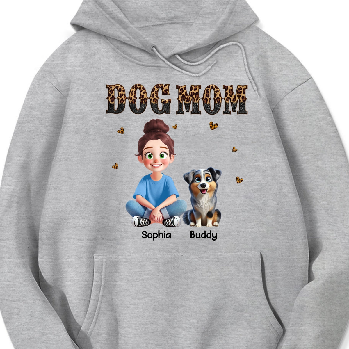 Leopard Dog Mom Animation Cartoon Personalized Shirt, Gift For Dog Lovers