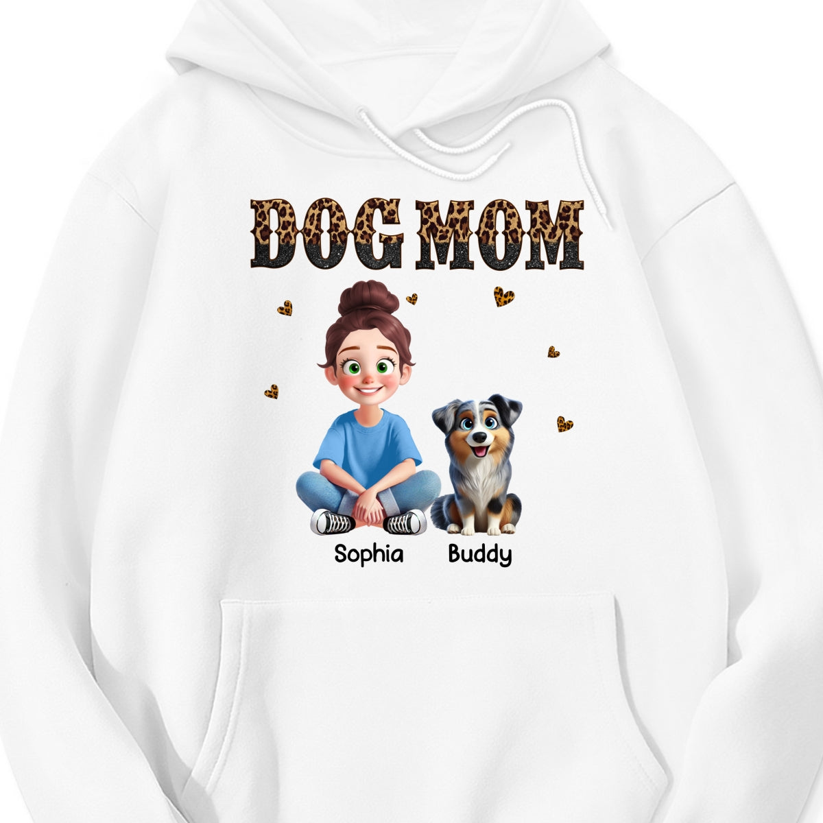Leopard Dog Mom Animation Cartoon Personalized Shirt, Gift For Dog Lovers