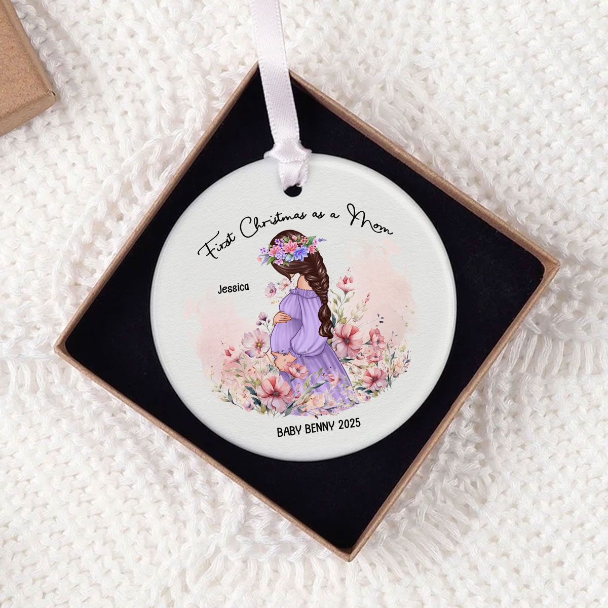 First Christmas as a Mom, Mom-to-Be Ornament, Baby Bumps first Christmas Gift