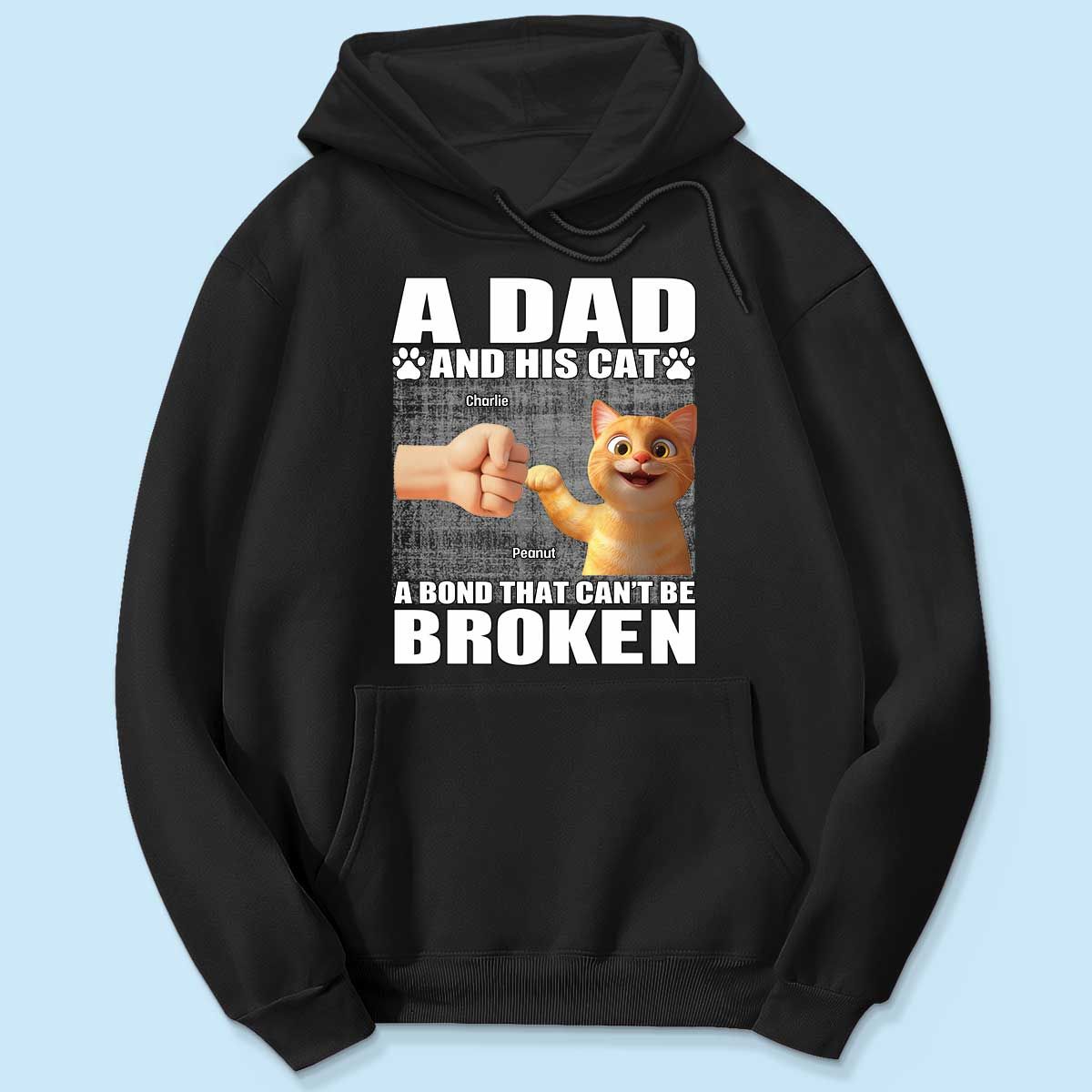 A Dad And His Cats A Bond That Can't Be Broken Personalized Shirt, Gift for Cat Dads