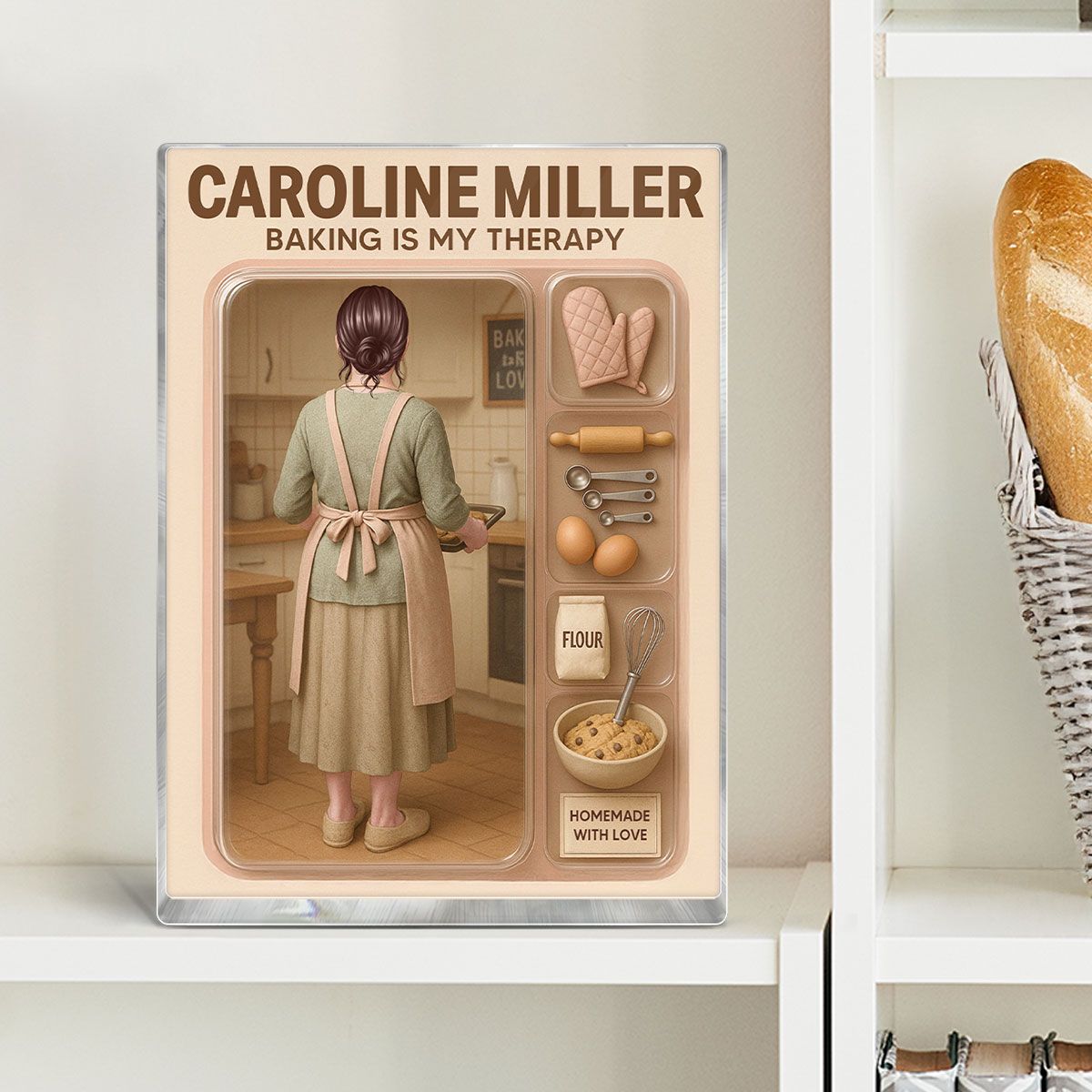 Baking Mom Grandma Mother's Day Gift Toy Box Figure Style Personalized Acrylic Block Plaque