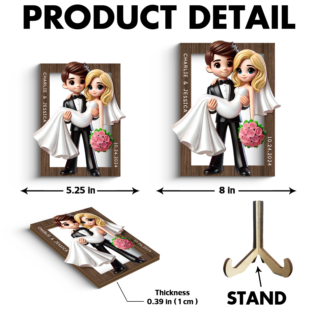 Personalized Mr Mrs Married Couple Personalized 2-Layered Wooden Plaque, Gift for him, Gift for her