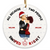 Christmas Gift For Couples - Swiped Right - Personalized Circle Ceramic Ornament