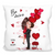 Be Mine Doll Couple Hugging Kissing Personalized Pillow - Gift For Him Gift For Her