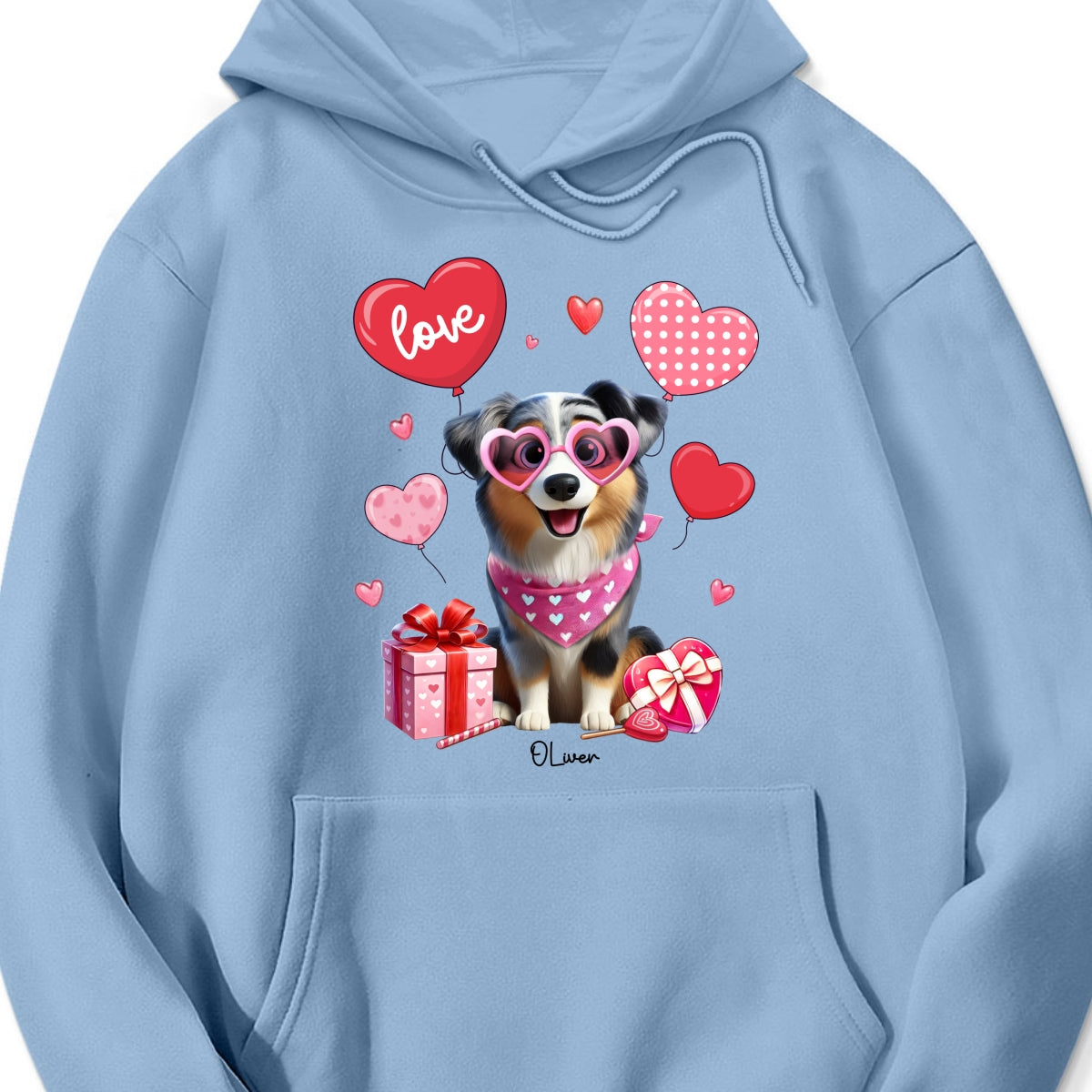 Personalized Valentine Heart Balloon Shirt For Dog Mom, 3D Cute Dogs