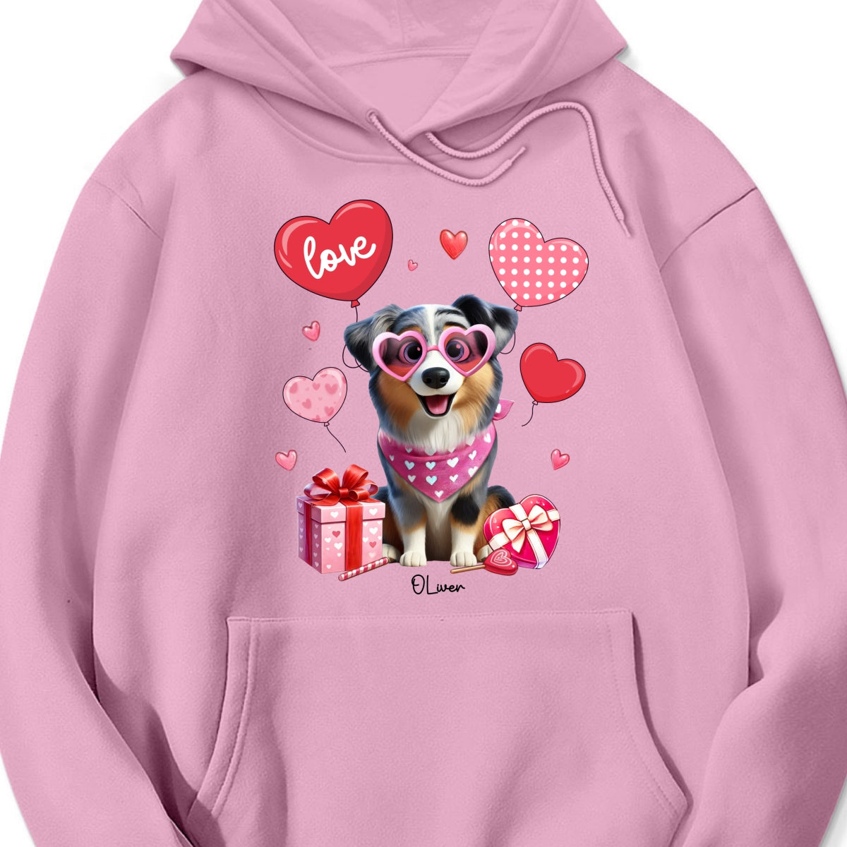 Personalized Valentine Heart Balloon Shirt For Dog Mom, 3D Cute Dogs