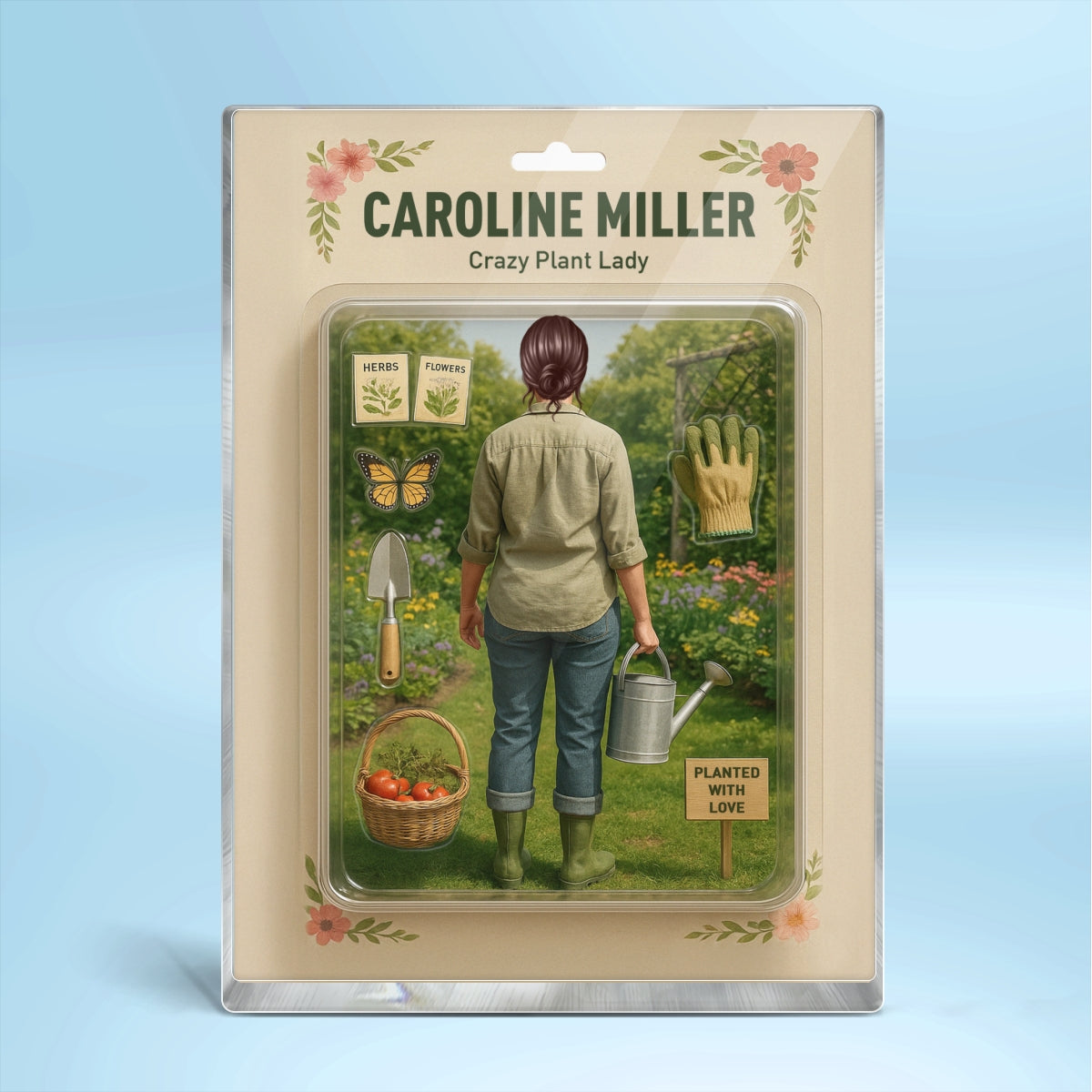 Gardening Mom Grandma Mother's Day Gift Toy Box Figure Style Personalized Acrylic Block Plaque