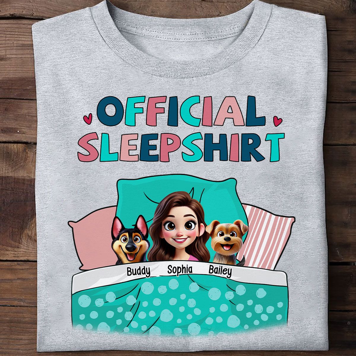 My Official Sleepshirt 3D Cute Dogs Personalized Shirt, Gift For Dog Mom