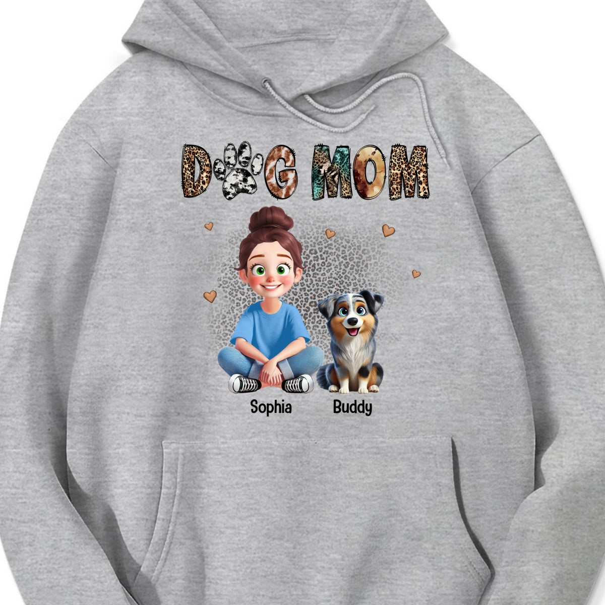 Animal Patterns Dog Mom Animation Cartoon Personalized Shirt, Gift For Dog Lovers