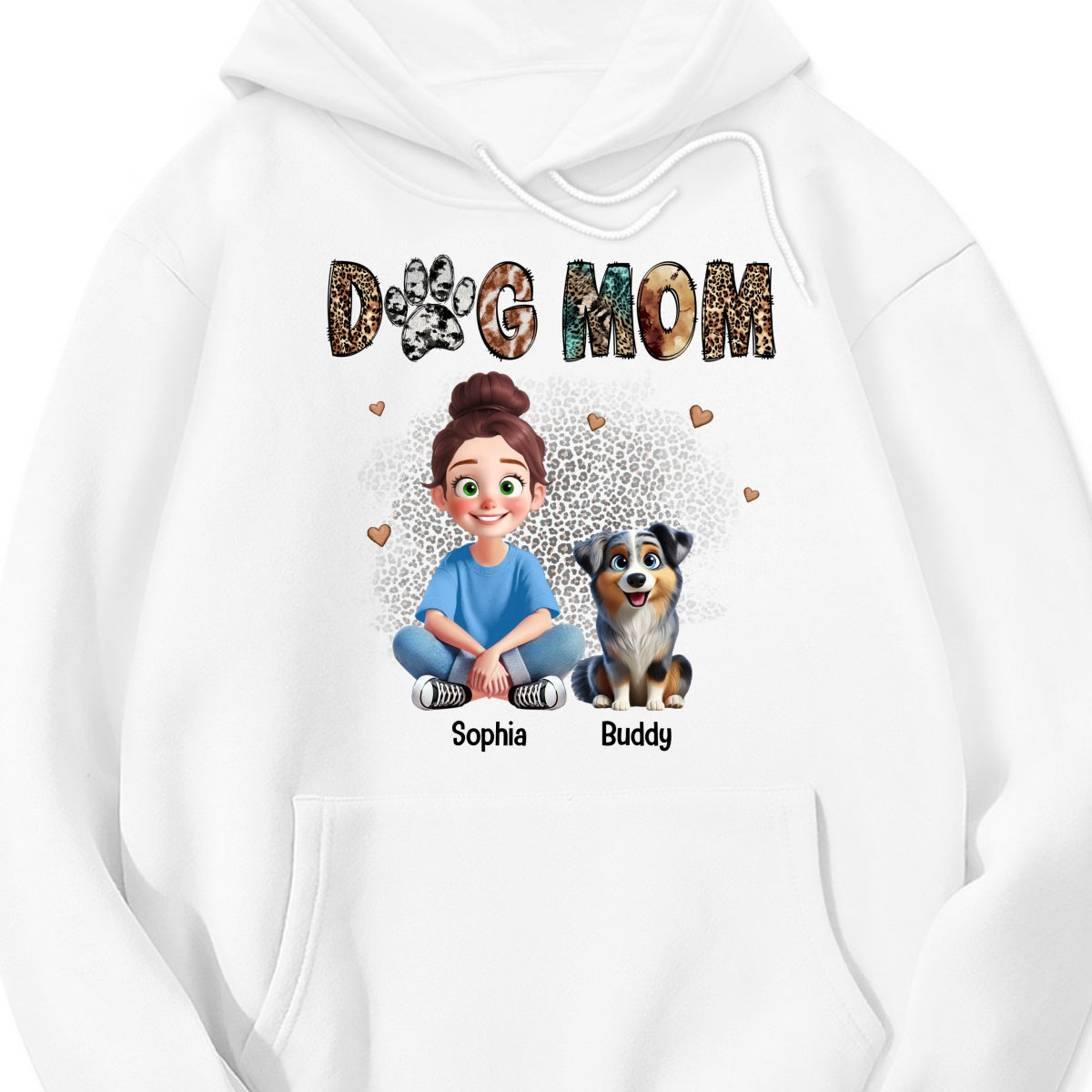 Animal Patterns Dog Mom Animation Cartoon Personalized Shirt, Gift For Dog Lovers