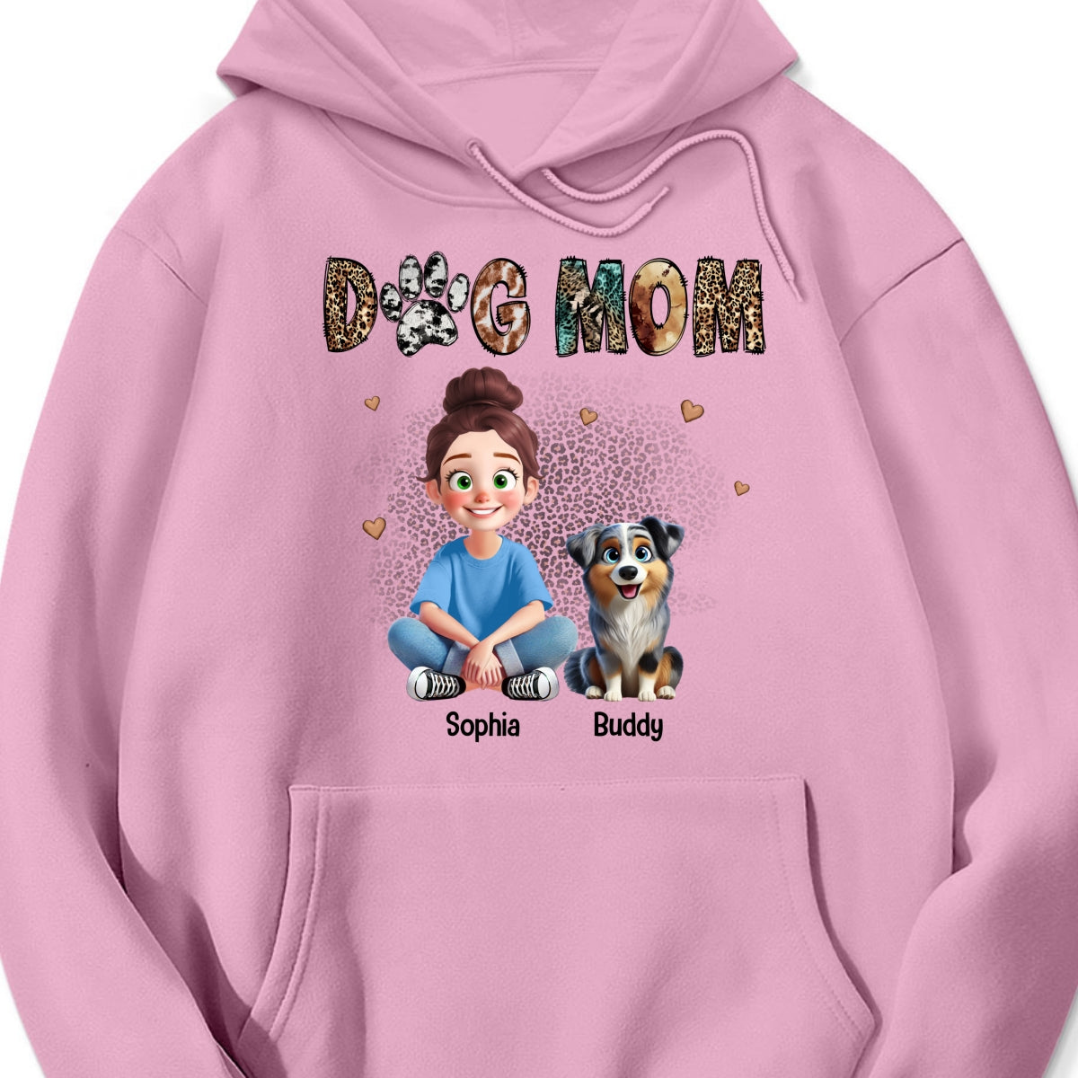 Animal Patterns Dog Mom Animation Cartoon Personalized Shirt, Gift For Dog Lovers