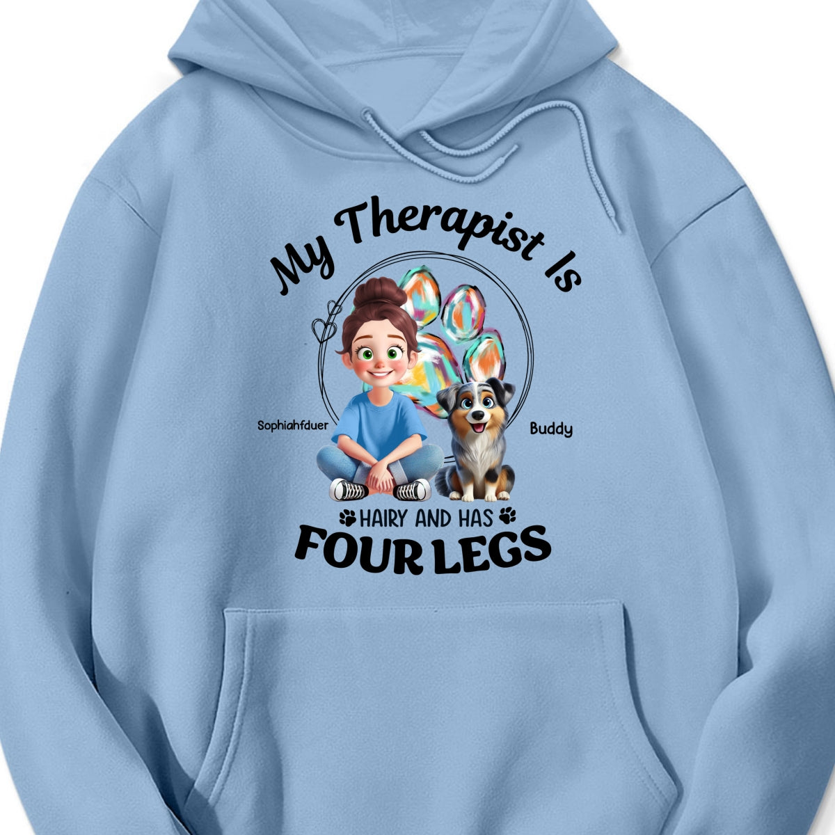 Animation Cartoon Dog My Therapist Personalized Shirt, Gift For Dog Lovers, Dog Mom