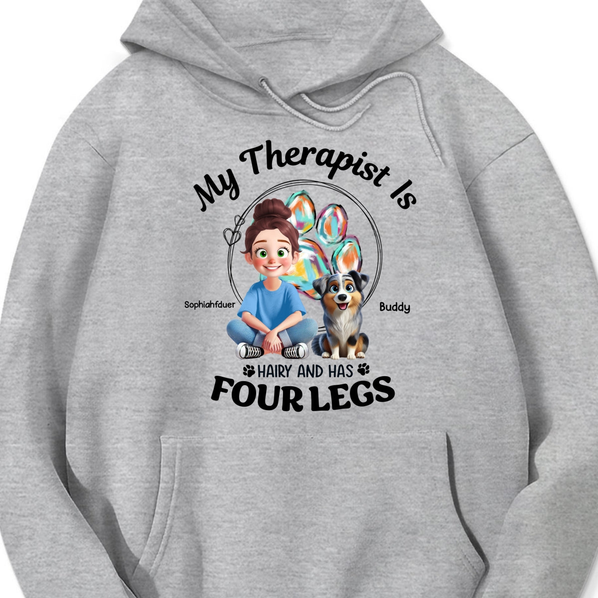 Animation Cartoon Dog My Therapist Personalized Shirt, Gift For Dog Lovers, Dog Mom