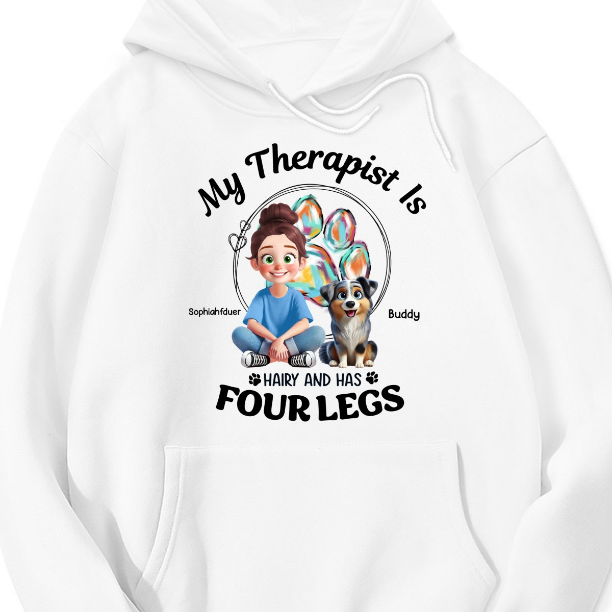 Animation Cartoon Dog My Therapist Personalized Shirt, Gift For Dog Lovers, Dog Mom