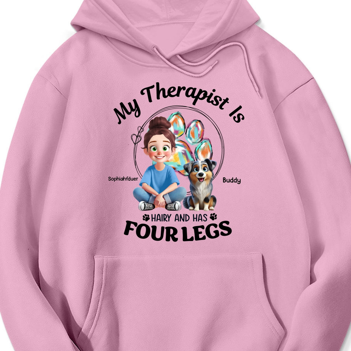 Animation Cartoon Dog My Therapist Personalized Shirt, Gift For Dog Lovers, Dog Mom