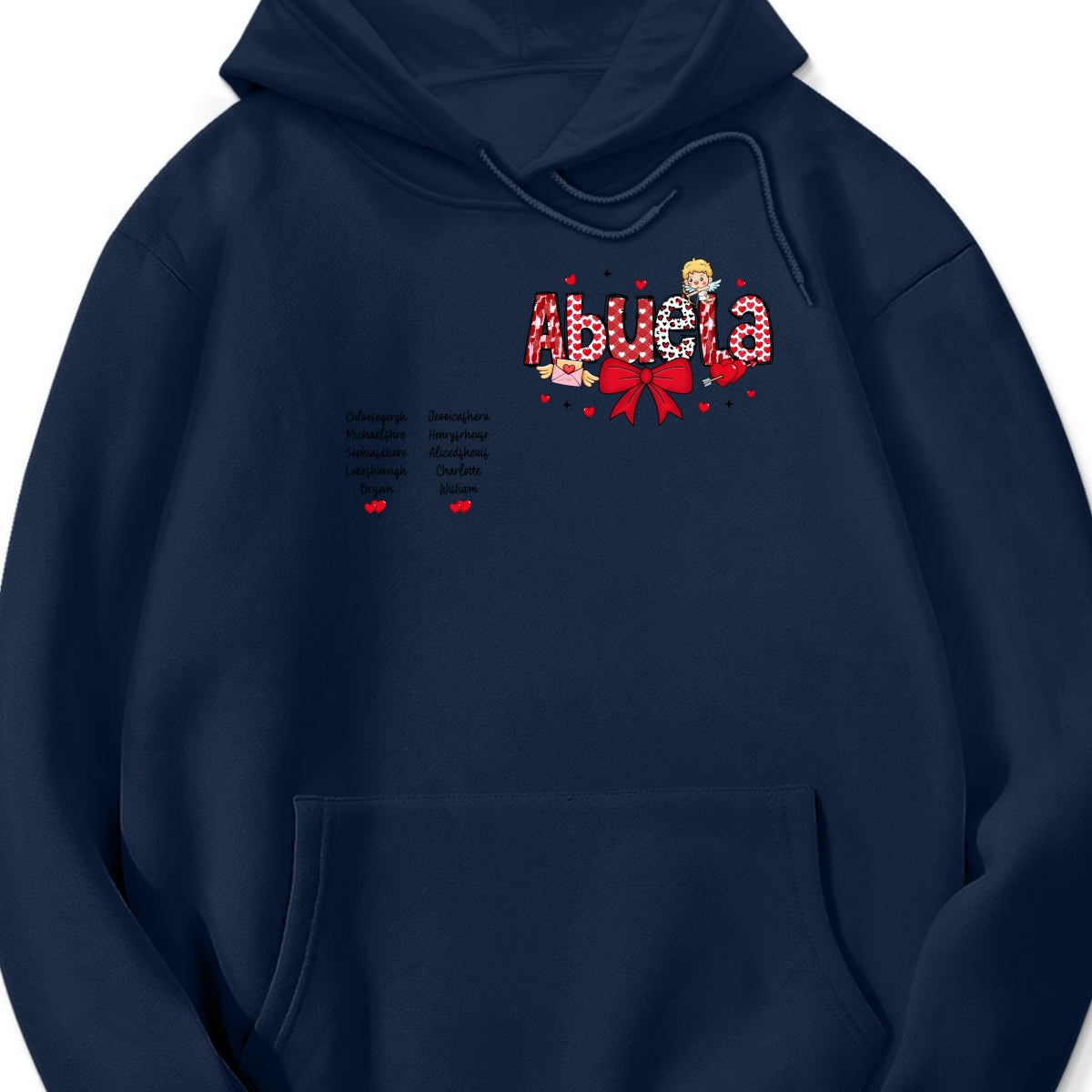 Grandma Valentine Personalized Sleeve Printed Sweatshirt, Valentine's Day Gift For Grandma