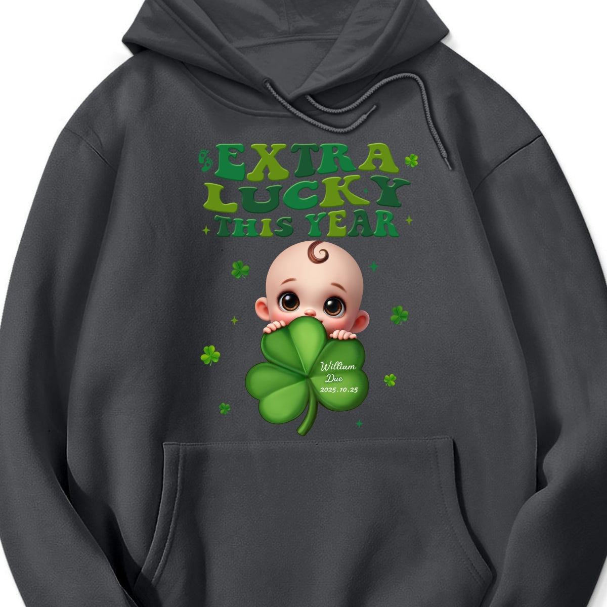 Extra Lucky This Year, St Patrick's Day Pregnancy Reveal Personalized Shirt, Pregnancy Announcement, Mom To Be