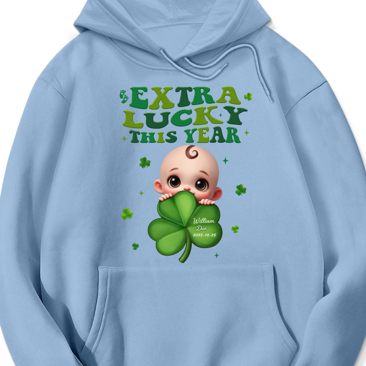 Extra Lucky This Year, St Patrick's Day Pregnancy Reveal Personalized Shirt, Pregnancy Announcement, Mom To Be