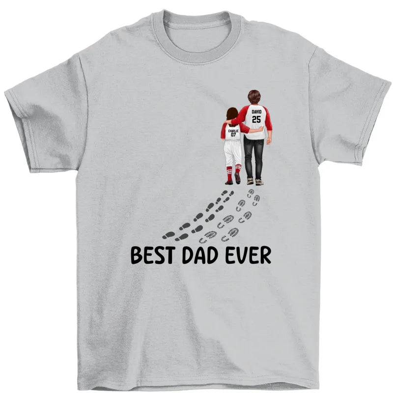 Baseball Dad And Daughter Son You Never Walk Alone Personalized Shirt