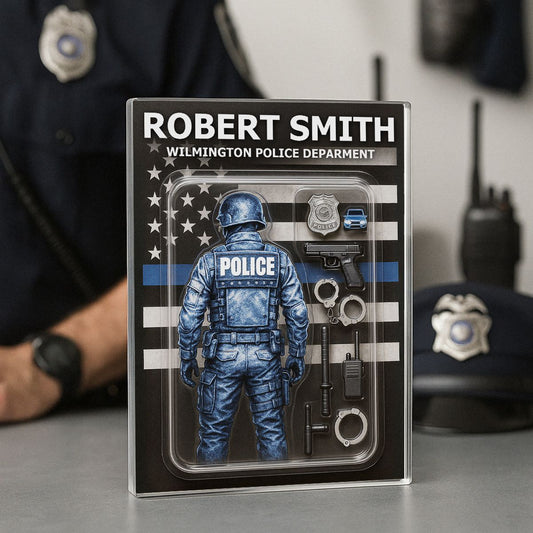 Police Custom Figure Personalized Acrylic Block Plaque, Gift for him