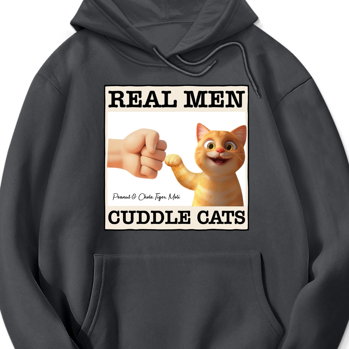 Real Men Cuddle Cats Personalized Shirt, Gift for Cat Dads