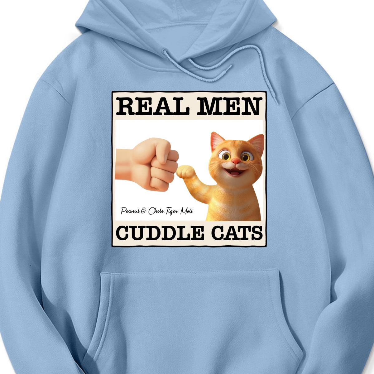 Real Men Cuddle Cats Personalized Shirt, Gift for Cat Dads