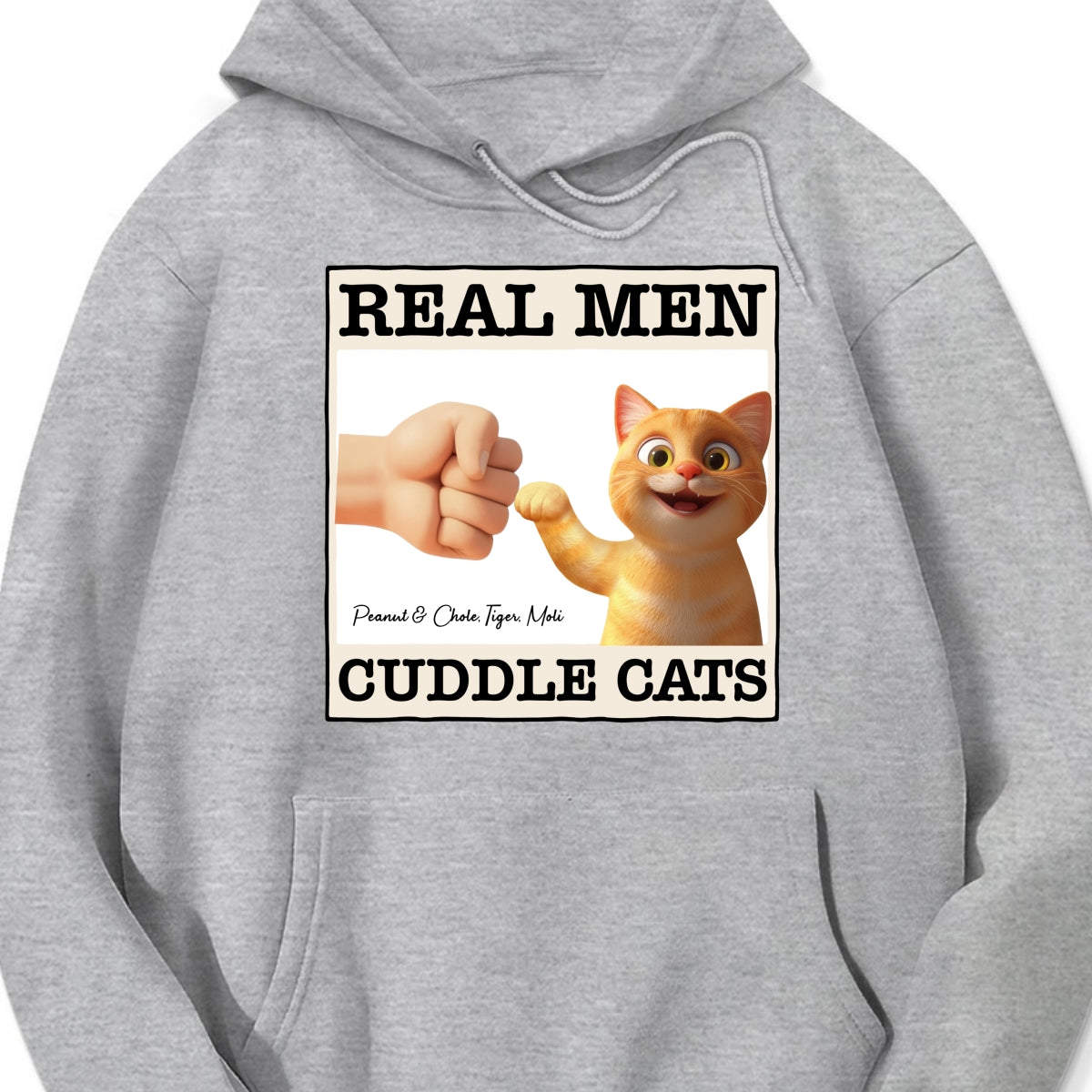 Real Men Cuddle Cats Personalized Shirt, Gift for Cat Dads
