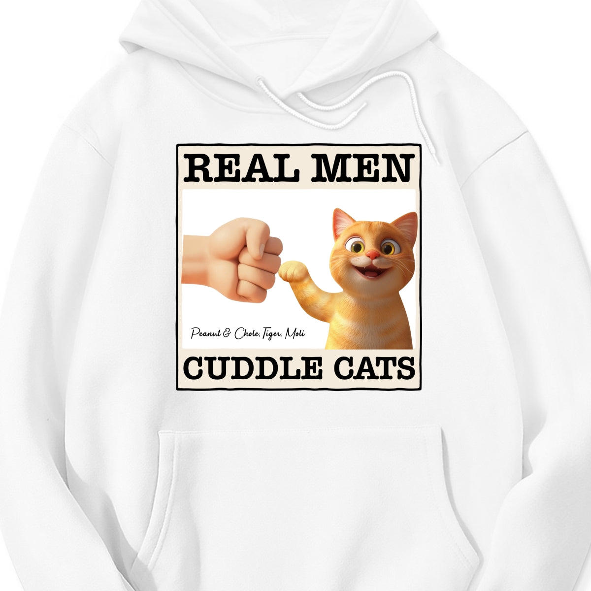 Real Men Cuddle Cats Personalized Shirt, Gift for Cat Dads