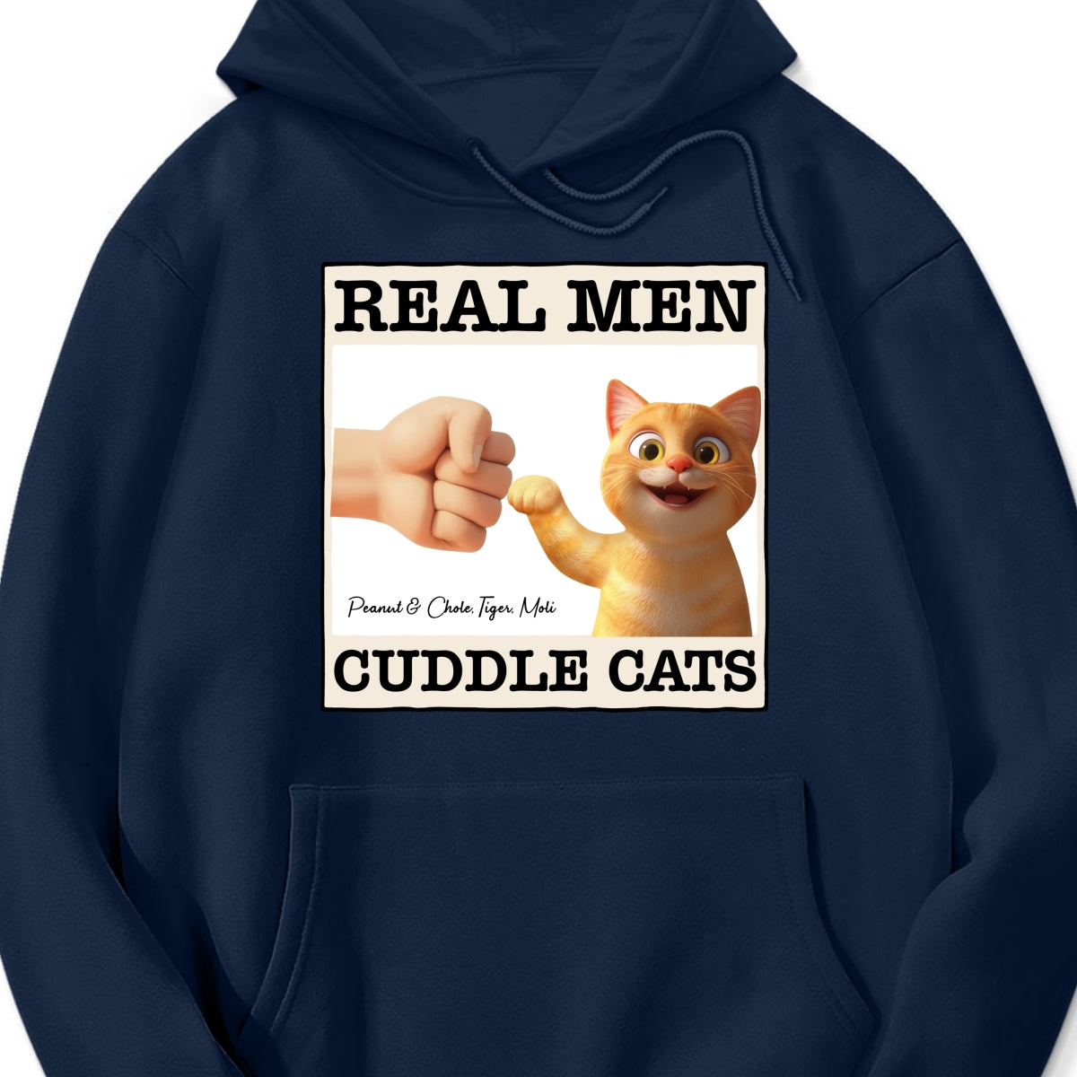 Real Men Cuddle Cats Personalized Shirt, Gift for Cat Dads