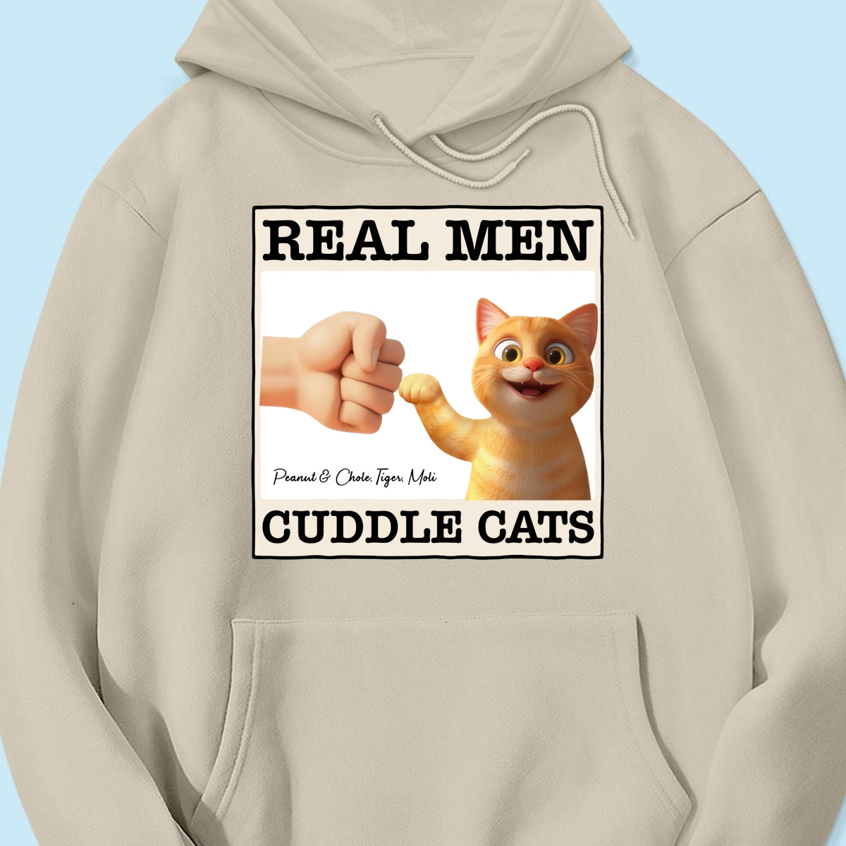 Real Men Cuddle Cats Personalized Shirt, Gift for Cat Dads