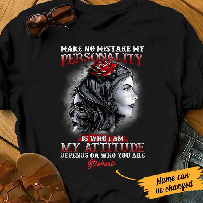 Personalized Women Skull T Shirt 