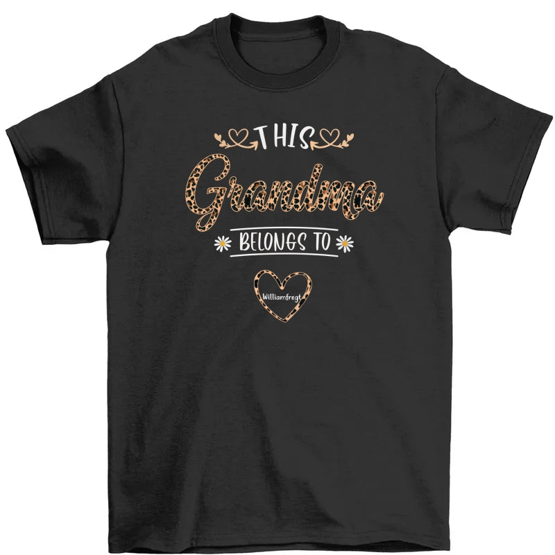 Personalized This Awesome Grandma Belongs To Custom Kids Name Leopard Grandma Mother's Day