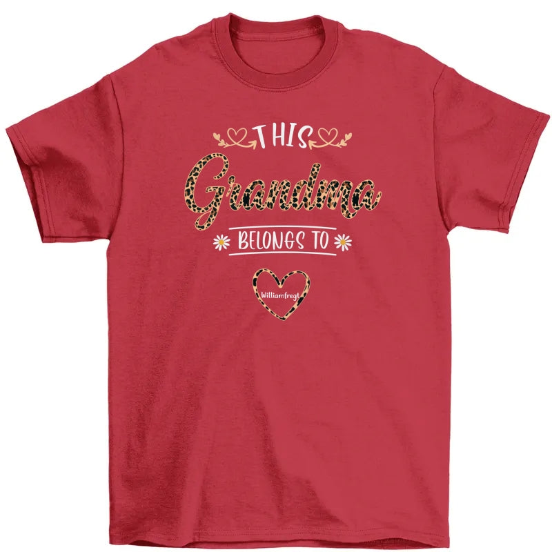 Personalized This Awesome Grandma Belongs To Custom Kids Name Leopard Grandma Mother's Day