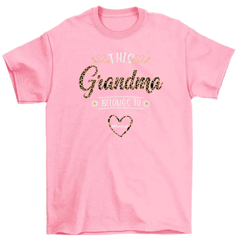 Personalized This Awesome Grandma Belongs To Custom Kids Name Leopard Grandma Mother's Day