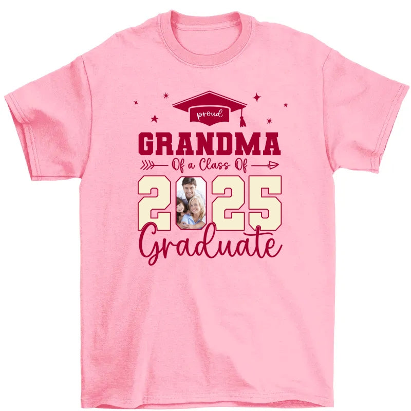 Proud Family Of 2025 Senior Graduation Photo Personalized Shirt