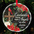 Always With You Cardinal Cross Poinsettia Personalized Glass Ornament, Christmas Gift