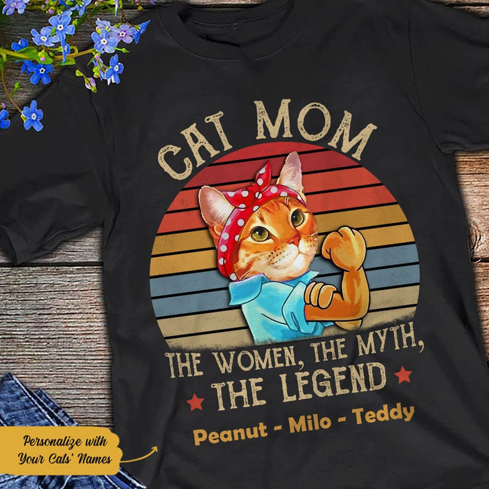 Personalized Cat Mom T Shirt