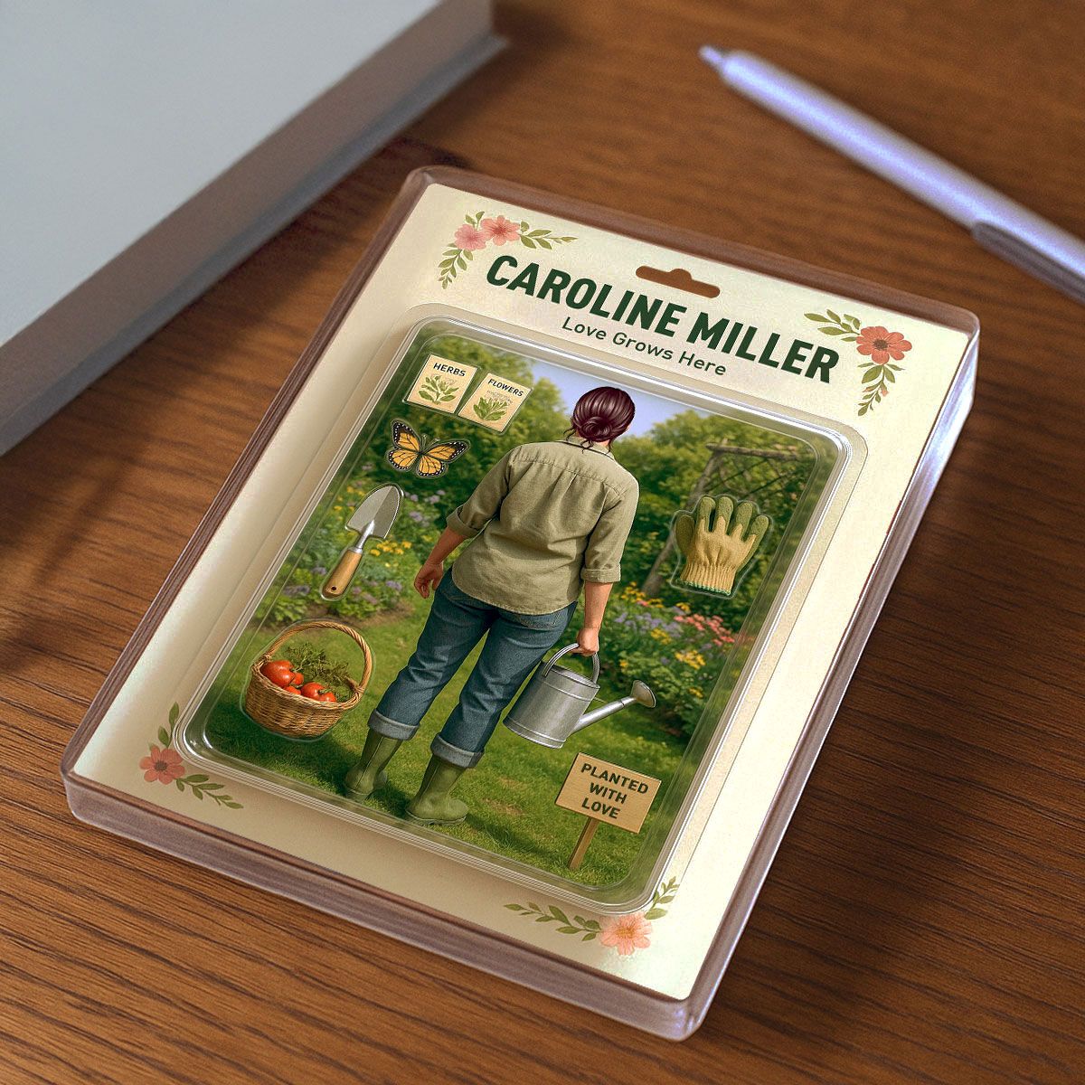 Gardening Mom Grandma Mother's Day Gift Toy Box Figure Style Personalized Acrylic Block Plaque