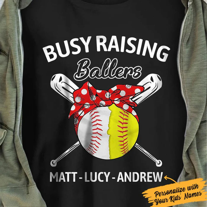 Personalized Mom Baseball Softball T Shirt