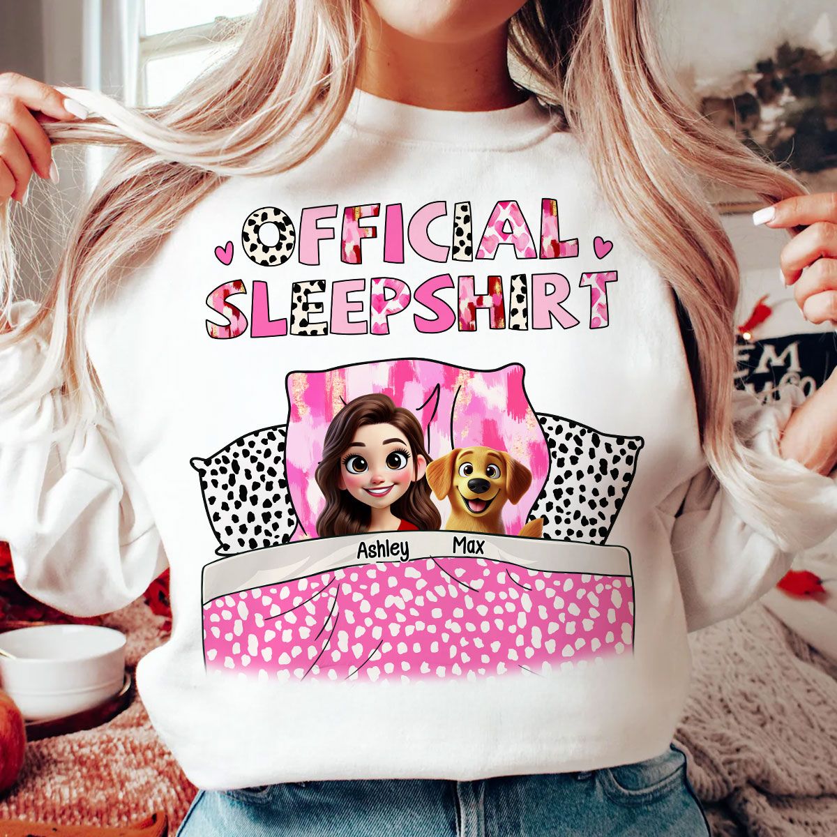 My Official Sleepshirt 3D Cute Dogs Personalized Shirt, Gift For Dog Mom