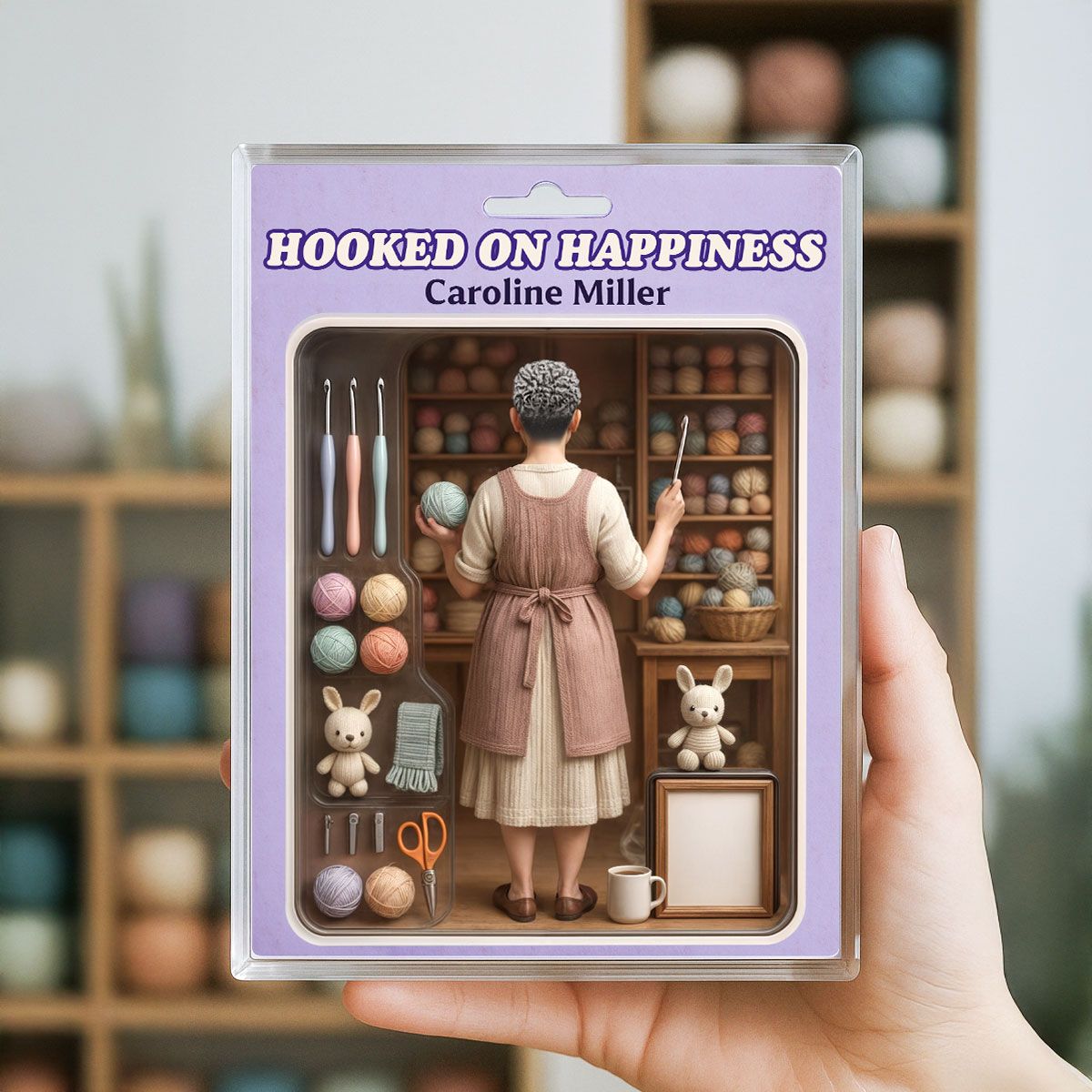 Crocheting Mom Grandma Mother's Day Gift Toy Box Figure Style Personalized Acrylic Block Plaque