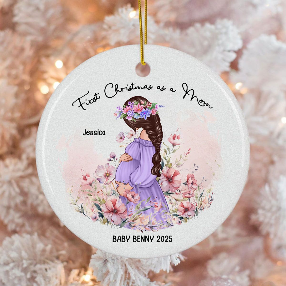 First Christmas as a Mom, Mom-to-Be Ornament, Baby Bumps first Christmas Gift