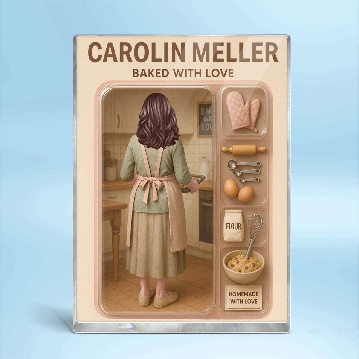 Baking Mom Grandma Mother's Day Gift Toy Box Figure Style Personalized Acrylic Block Plaque