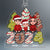 Family Crossed Legs Sitting Christmas Tree Cake Patterned Personalized Acrylic Ornament