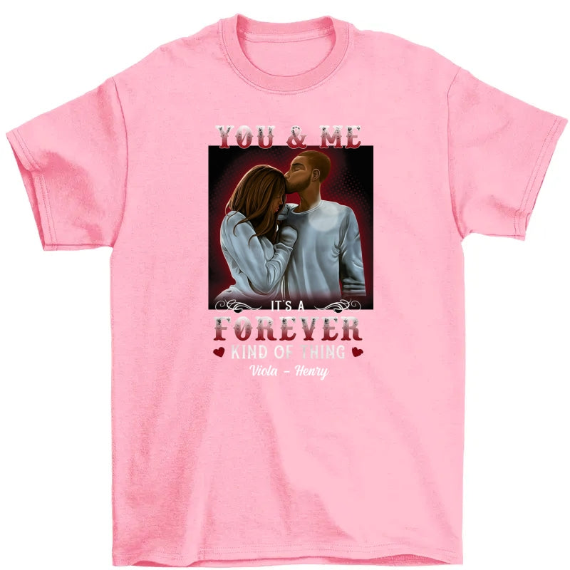 Personalized You And Me Forever BWA Couple T Shirt