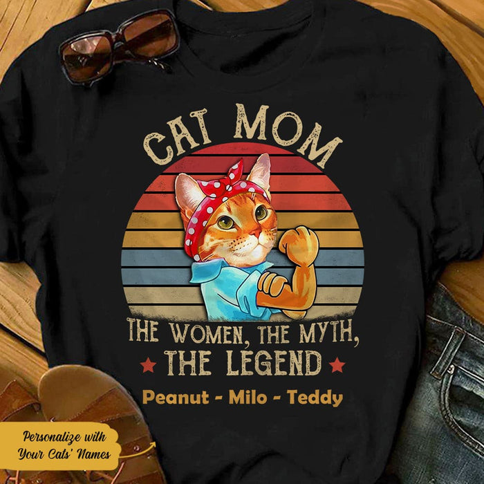 Personalized Cat Mom T Shirt