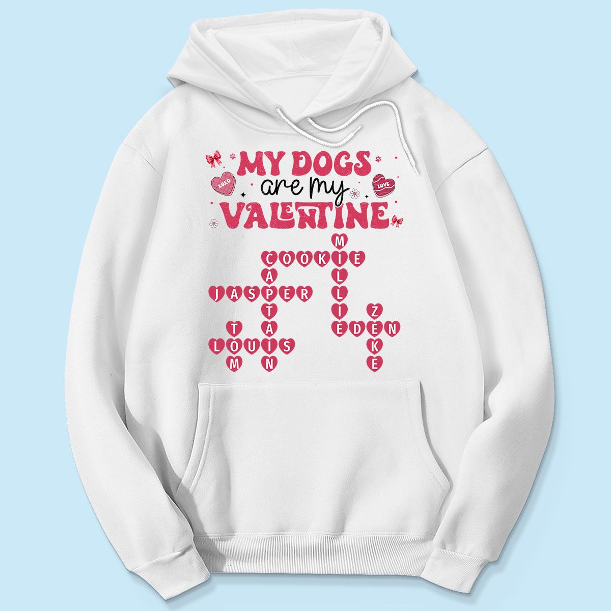 My Dogs Cats Are My Valentine Crossword Puzzle Art Valentine's Day Gift For Pet Lover Personalized Shirt