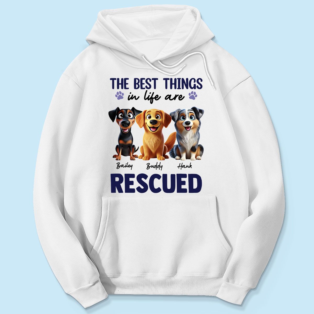 The Best Things In Life Are Rescued Animation Cartoon Dogs Personalized Shirt